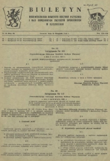 Biuletyn Wojew&oacute;dzkiego Komitetu Kultury Fizycznej i Rad Okręgowych Zrzeszeń Sportowych w Szczecinie. R.2, 1956 nr 22