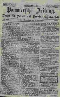 Pommersche Zeitung : organ für Politik und Provinzial-Interessen. 1853 Nr. 231