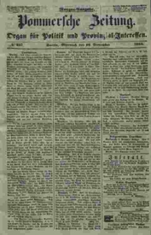 Pommersche Zeitung : organ für Politik und Provinzial-Interessen. 1853 Nr. 237