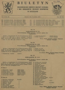 Biuletyn Wojewódzkiego Komitetu Kultury Fizycznej i Rad Okręgowych Zrzeszeń Sportowych w Szczecinie. R.2, 1956 nr 23