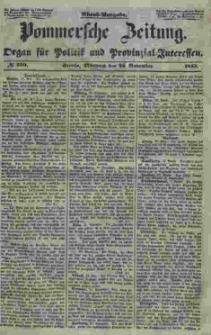 Pommersche Zeitung : organ für Politik und Provinzial-Interessen. 1853 Nr. 250
