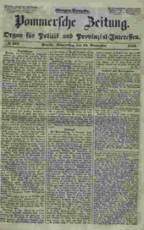 Pommersche Zeitung : organ für Politik und Provinzial-Interessen. 1853 Nr. 251