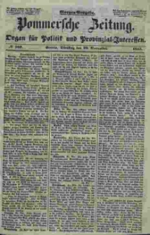 Pommersche Zeitung : organ für Politik und Provinzial-Interessen. 1853 Nr. 259