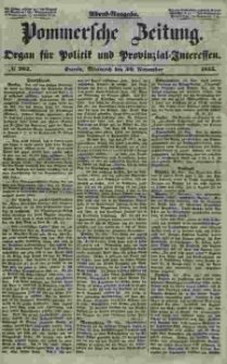 Pommersche Zeitung : organ für Politik und Provinzial-Interessen. 1853 Nr. 262