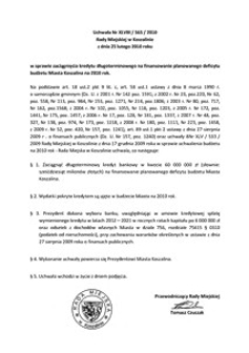 Uchwała Rady Miejskiej w Koszalinie nr XLVIII/565/2010