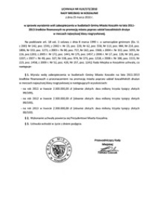 Uchwała Rady Miejskiej w Koszalinie nr XLIX/573/2010