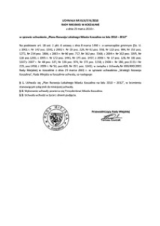 Uchwała Rady Miejskiej w Koszalinie nr XLIX/574/2010