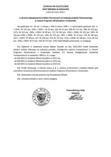 Uchwała Rady Miejskiej w Koszalinie nr XLIX/575/2010