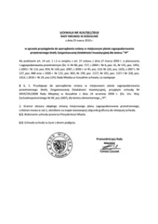 Uchwała Rady Miejskiej w Koszalinie nr XLIX/581/2010