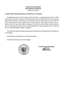 Uchwała Rady Miejskiej w Koszalinie nr XLIX/584/2010