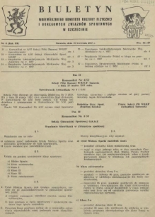 Biuletyn Wojew&oacute;dzkiego Komitetu Kultury Fizycznej i Rad Okręgowych Zrzeszeń Sportowych w Szczecinie. R.3, 1957 nr 6