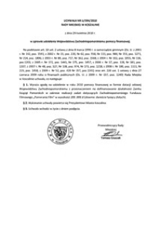 Uchwała Rady Miejskiej w Koszalinie nr LI/594/2010