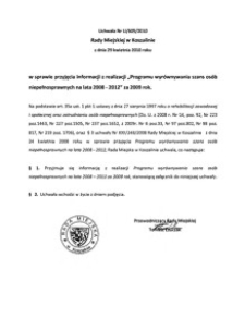 Uchwała Rady Miejskiej w Koszalinie nr LI/605/2010