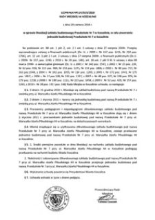 Uchwała Rady Miejskiej w Koszalinie nr LIV/619/2010