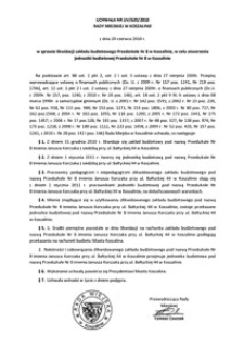 Uchwała Rady Miejskiej w Koszalinie nr LIV/620/2010