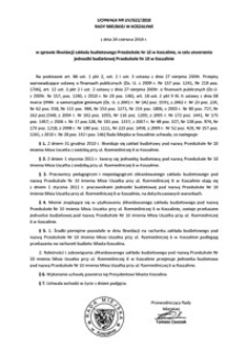 Uchwała Rady Miejskiej w Koszalinie nr LIV/622/2010