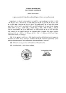 Uchwała Rady Miejskiej w Koszalinie nr LIV/638/2010