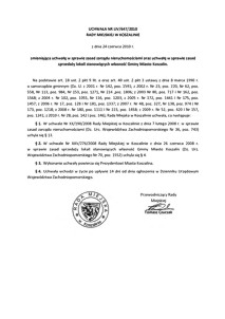 Uchwała Rady Miejskiej w Koszalinie nr LIV/647/2010