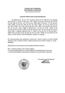 Uchwała Rady Miejskiej w Koszalinie nr LIV/650/2010