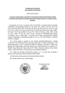 Uchwała Rady Miejskiej w Koszalinie nr LIV/657/2010