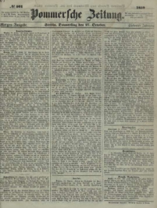 Pommersche Zeitung : organ für Politik und Provinzial-Interessen. 1859 Nr. 501