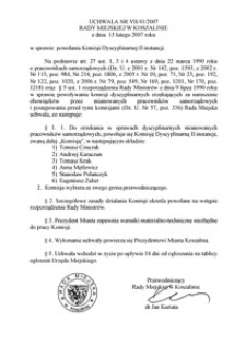 Uchwała Rady Miejskiej w Koszalinie nr VII/41/2007