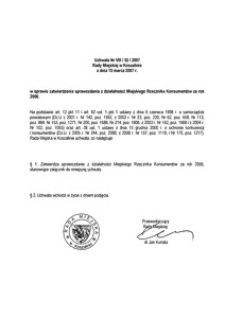 Uchwała Rady Miejskiej w Koszalinie nr VIII/52/2007
