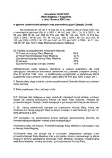 Uchwała Rady Miejskiej w Koszalinie nr VIII/67/2007