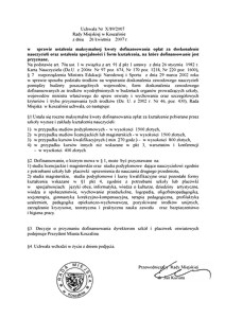 Uchwała Rady Miejskiej w Koszalinie nr X/89/2007