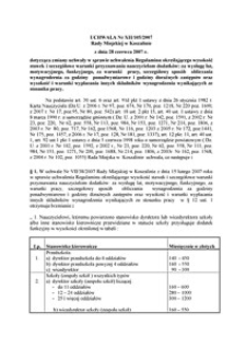 Uchwała Rady Miejskiej w Koszalinie nr XII/105/2007