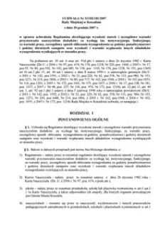 Uchwała Rady Miejskiej w Koszalinie nr XVIII/181/2007