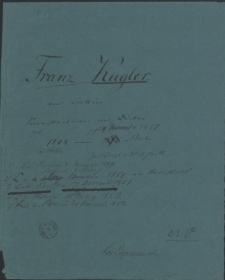 [Korespondencja Franza Kuglera z Louisem Sachsem z lat 1831-1856]