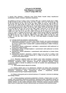 Uchwała Rady Miejskiej w Koszalinie nr XX/198/2008
