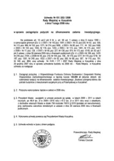 Uchwała Rady Miejskiej w Koszalinie nr XX/202/2008