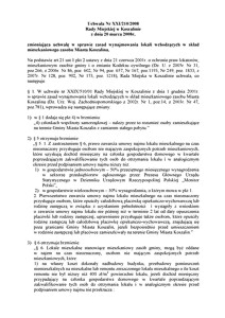 Uchwała Rady Miejskiej w Koszalinie nr XXI/210/2008