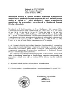 Uchwała Rady Miejskiej w Koszalinie nr XXI/220/2008