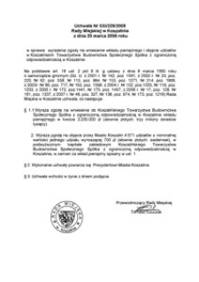 Uchwała Rady Miejskiej w Koszalinie nr XXI/228/2008