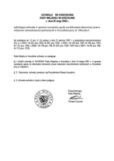 Uchwała Rady Miejskiej w Koszalinie nr XXIII/259/2008