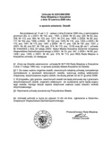 Uchwała Rady Miejskiej w Koszalinie nr XXIV/266/2008