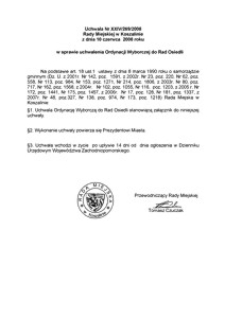 Uchwała Rady Miejskiej w Koszalinie nr XXIV/269/2008