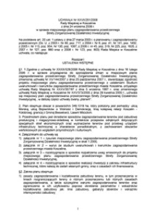 Uchwała Rady Miejskiej w Koszalinie nr XXVII/291/2008