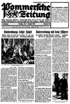 Pommersche Zeitung. Jg.3, 1934 Nr. 38