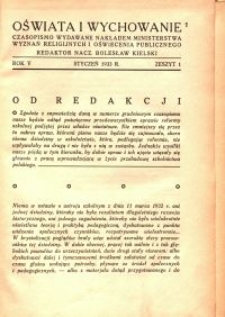 Oświata i Wychowanie. R.5, 1933 nr 1