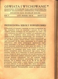 Oświata i Wychowanie. R.5, 1933 nr 2/3