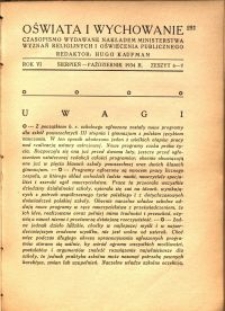 Oświata i Wychowanie. R.6, 1934 nr 6/7