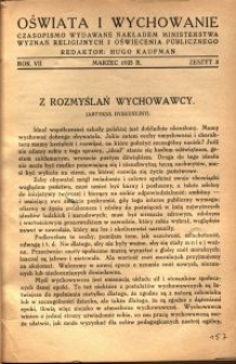 Oświata i Wychowanie. R.7, 1935 nr 3
