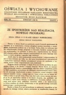 Oświata i Wychowanie. R.7, 1935 nr 4