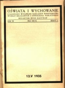 Oświata i Wychowanie. R.7, 1935 nr 5