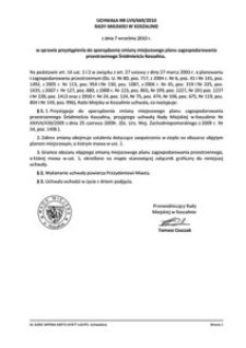 Uchwała Rady Miejskiej w Koszalinie nr LVII/669/2010