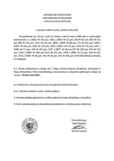 Uchwała Rady Miejskiej w Koszalinie nr LVIII/673/2010